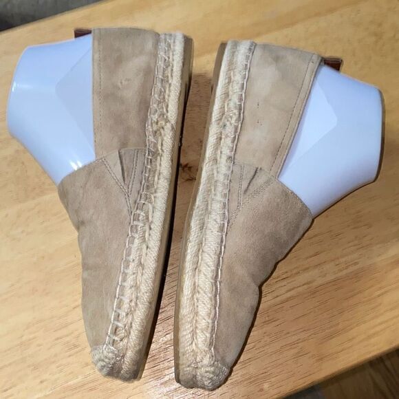 Sam Edelman Carrin Platform Espadrilles tan suede leather 7.5W - Picture 3 of 8